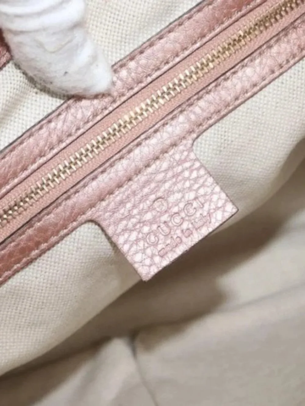 GUCCI Tote Bag Leather 2way Pink Gold 282300 Auth ka3524